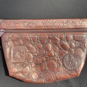 Carlos Falchi leather buffalo pouch
